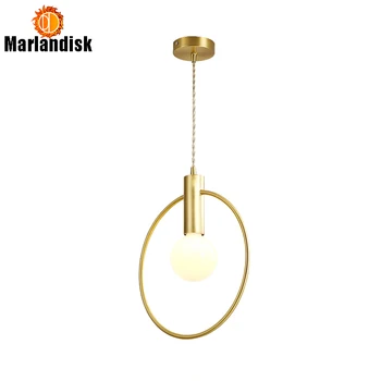 Atractiv E27 Inel de Aur Hanglamp Lampă de Pandantiv Pandantiv Modern Lumini de luat Masa Cameră Decor Interior Suspendarea corpurilor de Iluminat(DF-20)