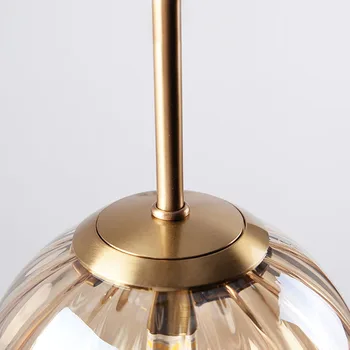 JIAMEN Moderne Pandantiv de Sticlă iluminat cu Led-uri G9 Agățat Lampă de Aur Corpuri Rotunde pentru Acasa, Camera de zi Dormitor Bucatarie Decor corp de Iluminat