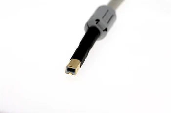 HiFi Cablu USB (A-B) DAC Decodor Printer cablu de Date placat cu Argint 4N OFC Cablu de Semnal Rose Aur placate cu USB 2.0 dublu-strat