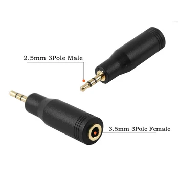 2.5 mm 3pole de sex Feminin la 3,5 mm 3pole Mascul Jack Stereo Audio Adapter (Aur)