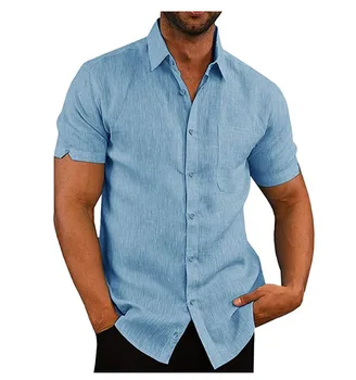 2020 NOUA Moda de Vara Barbati Casual Dress Shirt Mens Butonul de Jos Maneca Scurta Shirt Lenjerie de Fitness Bărbat Solid Camasi Costum