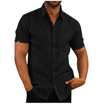 2020 NOUA Moda de Vara Barbati Casual Dress Shirt Mens Butonul de Jos Maneca Scurta Shirt Lenjerie de Fitness Bărbat Solid Camasi Costum