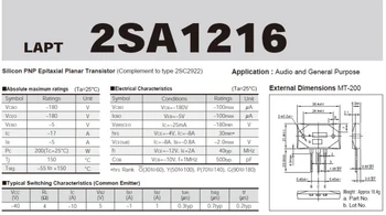 De mare putere cu diode triodă 2SC2922 2SA1216 Sanken audio amplificator tub Nou loc de Asigurare a Calității amplificator HIFI