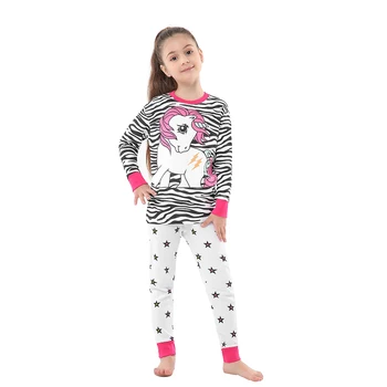 100 Bumbac Copil copil Copil Fete Unicorn Seturi de Pijamale pentru Copii Seturi de Îmbrăcăminte pentru 2 3 4 5 6 7 8 Ani Băieți Pyajamas Seturi