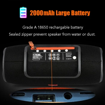 40w Mare Putere în aer liber Portabil Bluetooth Difuzor Subwoofer Soundbar Wireless Bass Coloana rezistent la apa Suport Difuzor AUX USB TF