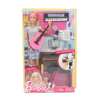 Jocuri Barbie originale Jucarii Barbie Muzician Doll & Playset Barbie Papusi Set Colector de Model Figura Toate Articulațiile Jucărie pentru Fete Boneca