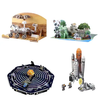 Mare 3D Puzzle de Hârtie Aerospațială Sistem Solar Glob Puzzle Asamblat Modelul Ambarcațiuni DIY Jucării Educative Pentru Copii pentru Adulti Cadouri