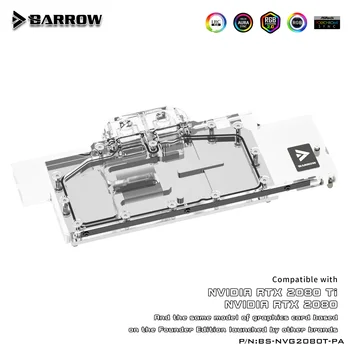 BARROW Apă Bloc folosi pentru NVIDIA RTX 2080Ti/2080 Fondatorii Ediție/de Referință Editia/Full Cover GPU Block Suport Backplate RGB