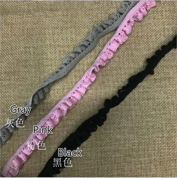 10Yard/lot Diy manual din bumbac cu dantelă asieta dantela elastica de culoare bej-roz alb 1.6 cm haine, perdele, accesorii pentru canapea acasă materiale de arta