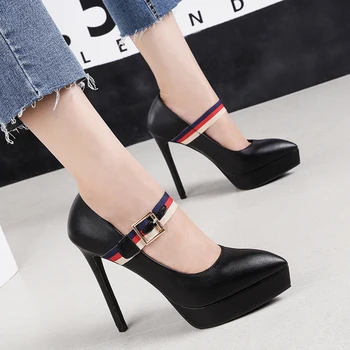 Moda a Subliniat Toe Pantofi pentru Femei Concis Ultra Toc(13cm) de sex Feminin Pompe cu Platforma Pantofi de Partid Superficial Gura OULYYYOGO