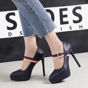 Moda a Subliniat Toe Pantofi pentru Femei Concis Ultra Toc(13cm) de sex Feminin Pompe cu Platforma Pantofi de Partid Superficial Gura OULYYYOGO