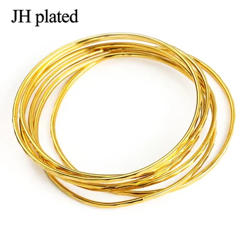JHplated 6 bucati de Moda din Dubai de culoare de aur de bijuterii Brățară Etiopia femei Saudită, Africa de nunta bijuterii de partid