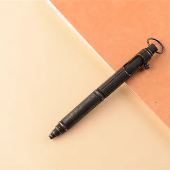 EDC în aer liber de Auto-apărare Retro Oțel Inoxidabil mitralieră Pen Oțel Inoxidabil Șurub Tip Tactical Pen Agățat de Inel Accesorii