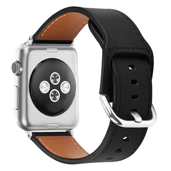 Curea din piele correa Compatibile pentru Apple Watch 4 5 Banda 40mm 42mm pulseira pentru Iwatch Benzi 38 44 mm Bratara correas seria 3