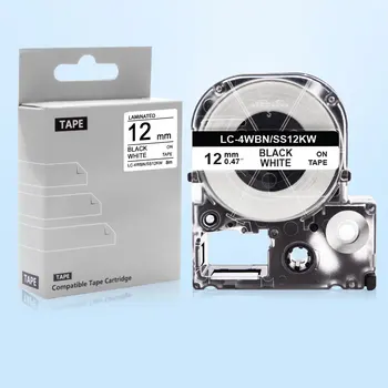 InkExpress 18mm SC18BW Banda Pentru Epson SC18BW Bandă Regele Jim LC-5LBP Etichete Negru pe Albastru Pentru Epson LW-500 LW-400 Label Maker