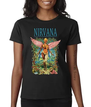 Nirvana In Utero T Camasa 2016 Daniel Mercer Art Kurt Cobain Anatomie Înger Florale