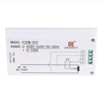 OOTDTY 4in1 Digital Ampermetru Voltmetru Watt Putere Contor de Energie AC 80-260V 100A PZEM-004