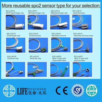 Cablu lung adult clips ureche spo2 senzor pentru BCI CONSILIER 6100 9100 monitor pacient