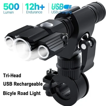 500 Lumeni Lanterna Pentru USB Reîncărcabilă 18650 Baterie MTB Biciclete Față de Lumină Impermeabil Faruri LED Biciclete lumina dropship