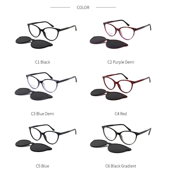 TANGOWO Epocă Cateye ochelari de Soare pentru Femei Ochelari Miopie Clip pe Designer de Brand Optice Rama de ochelari baza de Prescriptie medicala Multifuncțional