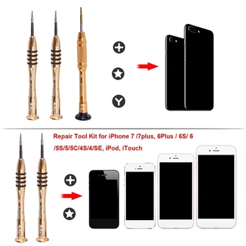 14PCS Telefon Mobil de Reparații Kit Deschidere Instrument Set de surubelnite pentru iPhone X 8 7 6S 6 Plus Scule de Mână Set