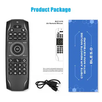 Bluetooth 5.0 Mini Tastatura G7BTS Giroscop cu iluminare IR de Învățare Aer Mouse-ul fără Fir Control de la Distanță Pentru Smart TV Box Laptop Tableta