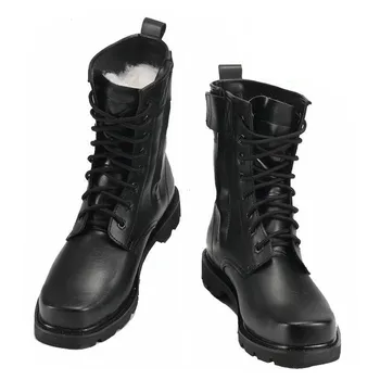 Lana Naturala Cizme Militare Oameni Steel Toe Pantofi De Iarna Pentru Barbati Din Piele Cizme De Cowboy Tactice Cizme Barbati Cizme De Iarna
