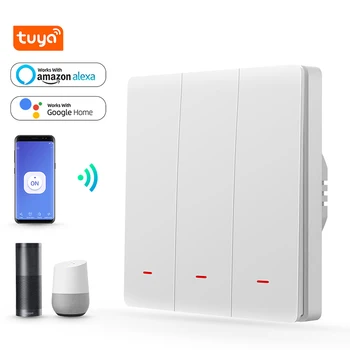 WiFi+RF Smart Switch Buton Întrerupător de Lumină Telecomanda Cu timer Alexa și Start Google Voice Control