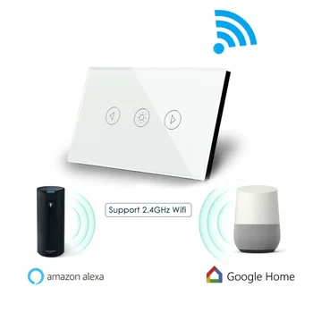 Dimmer WIFI Control Touch Comutator Wallpad NE Comutator de Perete Cristal Panou de Sticlă Smart Home Alexa de start Google Android IOS