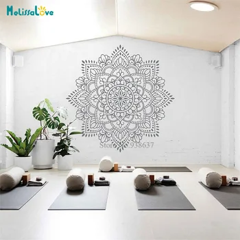 Mandala Vinil Arta de Perete Decal Meditație Yoga Studio Decor Mare Floare Mandala Dormitor Living Room Decor Tapet BA699-1