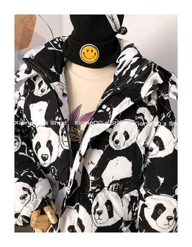 2020 Iarnă Sacou Nou Liber De Desene Animate Panda Hanorace Groase De Pâine Sacou Feminin Ins Harajuku Bf Student Sacou Din Bumbac