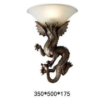 European stil Chinezesc dragon lampă de perete camera de zi TV de fundal peretele Nordic creative noptiera culoar decor rășină lampa