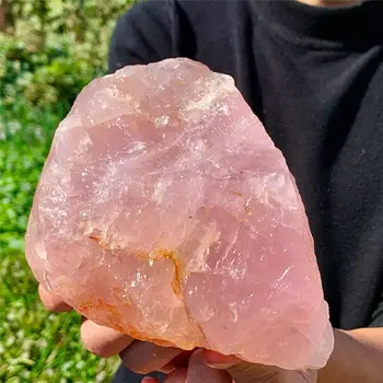 Natural Roz Cristal de Cuarț Rose Cuarț Piatră Brută Dur Gem Piatră de Energie Și Minerale Pentru Decor Acasă Chakra 1 buc