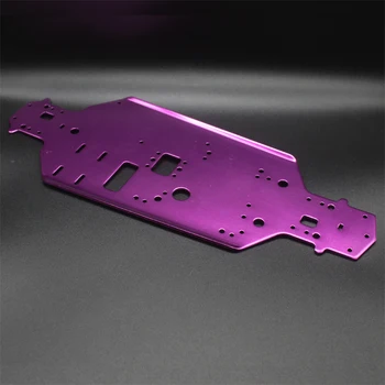 HSP 02001 HSP Piese Originale Piese de Schimb Pentru 1/10 R/C Model de Masina Violet Aluminiu Șasiu de Metal 02001