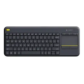 Logitech K400 Plus Wireless Touch Keyboard w Touchpad-ul Notebook-uri Touch Panel Uniflying Tech pentru PC, Laptop, Smart TV, HTPC