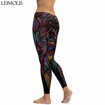 Leimolis imprimate 3D retro Moartea Floare harajuku gotic sexy plus dimensiune talie mare push-up antrenament de fitness femei jambiere pantaloni