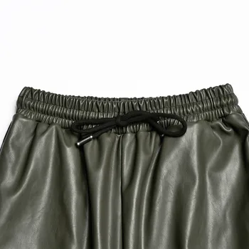 35# 2021 Noi PU Piele Jambiere Femei Harem Pantaloni Casual Elastic Faux din Piele Jambiere Pentru Femei Toamna Streetwear Legging