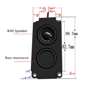 1 BUC 8Ohm 5W/4ohm 5w Audio Boxe Portabile 10045 TV LED Difuzor Dublu Diafragma Bass Speaker de Calculator DIY Pentru Home Theater