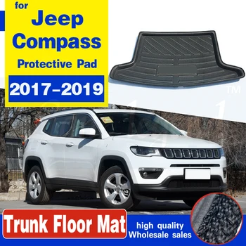 Masina Tava de Boot Liner de Marfă din Spate, Capacul Portbagajului Mat Boot Liner Covor Podea Noroi Non-alunecare rezistent la apa Pentru Jeep Compass 2017 2018 2019