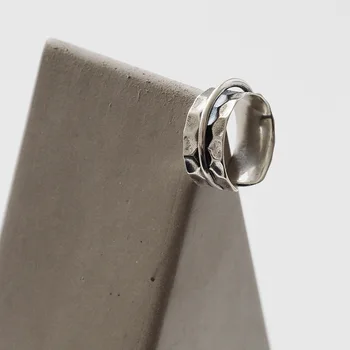 Autentic Argint 925 Simplu, Minimalist Deschide Reglabil pe Deget Inele pentru Femei vintage lanț Moda Banda de sex Feminin Bijoux