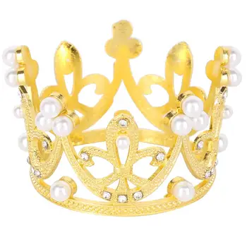 2 buc Fete Copii Drăguț Prințesă Stras de Cristal Pearl Mic Cerc Complet Coroana Rotunda Tiara Diadema de Nunta Ornament de Par