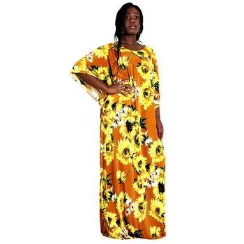 Ankara Print Floral 2020 Femme Roba Tradițională Africană Rochii pentru Femei Plus Dimensiune Rochie Lunga Dashiki Bazin Haine