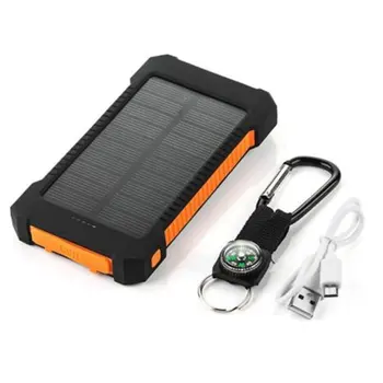 6000-7000mAh de Mare Capacitate Solar Power Bank Dual USB Portabil Solare Încărcător Universal Încărcător de Telefon Mobil Celule Solare
