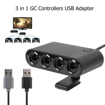 4Ports Pentru GC Cub Controler de Joc Convertor Adaptor USB Pentru Nintend Wii U Comutatorul PC-Adaptor Cu Domiciliu Funcția Turbo