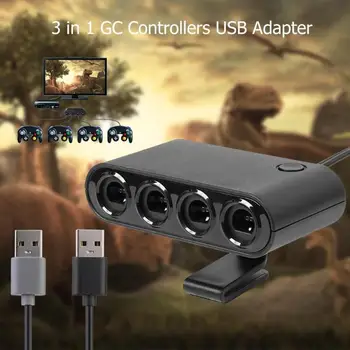 4Ports Pentru GC Cub Controler de Joc Convertor Adaptor USB Pentru Nintend Wii U Comutatorul PC-Adaptor Cu Domiciliu Funcția Turbo