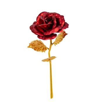 24k Placat cu Aur Rose, Flori, Ziua Îndrăgostiților Cadou de Nunta Annivsary Romantic Golden Rose Decor Petrecere Cu Cutie Cadou Festiv