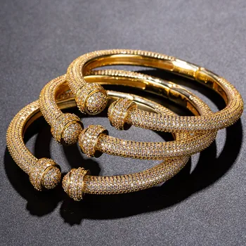Zlxgirl brand de lux din Dubai Aur cupru brățară brățară cu inel seturi de bijuterii femei frumoase de anul nou Aur brățară cu inel de cadouri