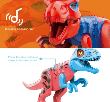 1BUC Nou Animal Mare Dinozaur Bloc de Copii Asamblare DIY Dinozaur Joc Set Bloc Figura Jucărie Poate Face un Sunet