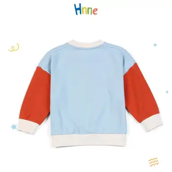 Hnne Contrast de Culoare Tricouri Copii 240g Confortabil Shu Catifea Material Hanorac Unisex Băieți Fete Pulovere Topuri
