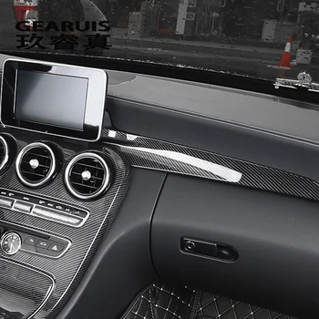 Styling auto din fibra de Carbon Consola centrala priza de Aer tabloul de Bord Cuprinde Autocolante Pentru Mercedes Benz C Class W205 GLC X253 Accesorii
